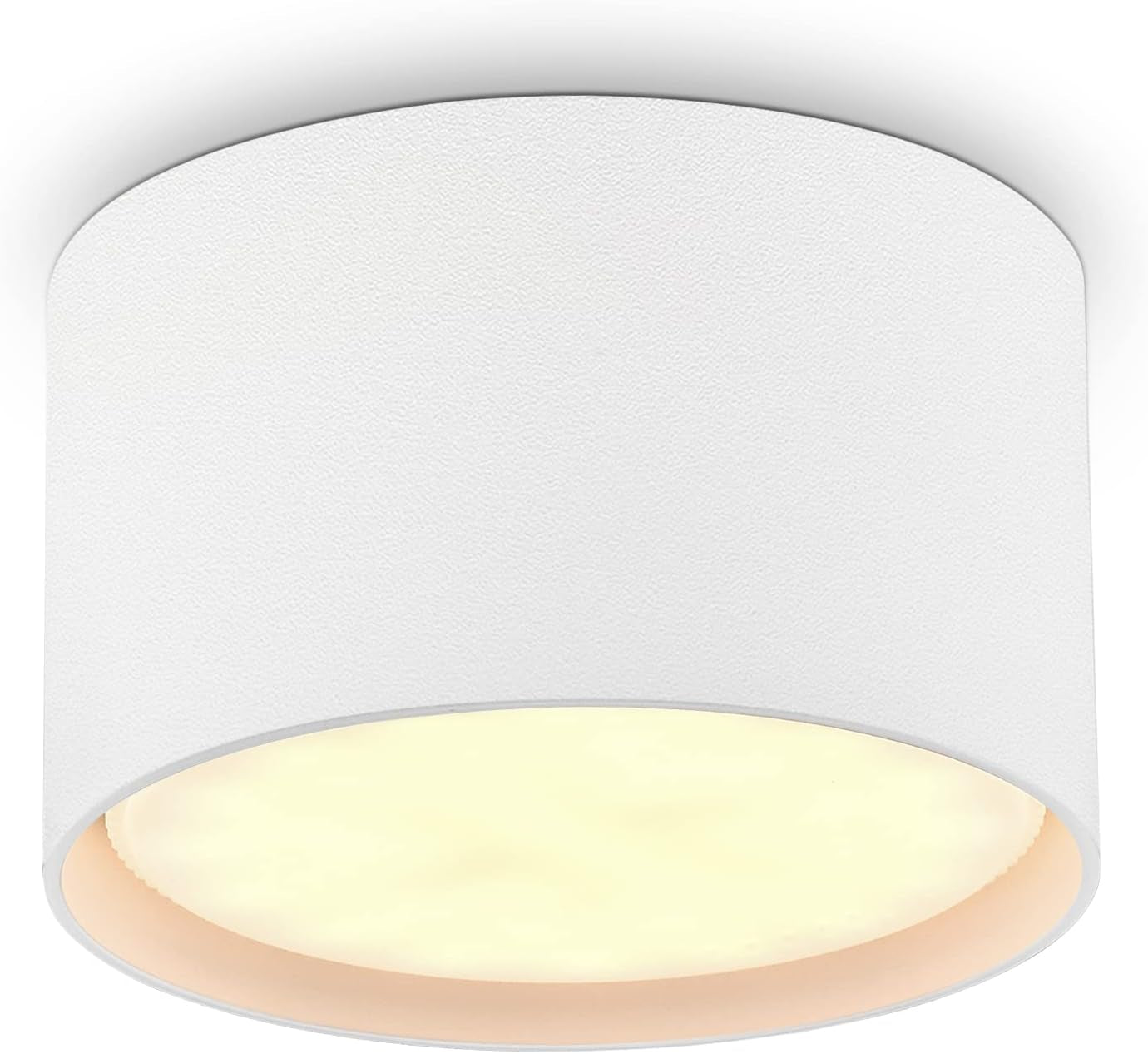BOYIR Faretto LED da soffitto a plafone piatto LED GX53 6W 230V plafoniera bianco bianco caldo 3000K faretto a plafone faretto rotondo a plafone in alluminio faretti a soffitto Ø84X50mm
