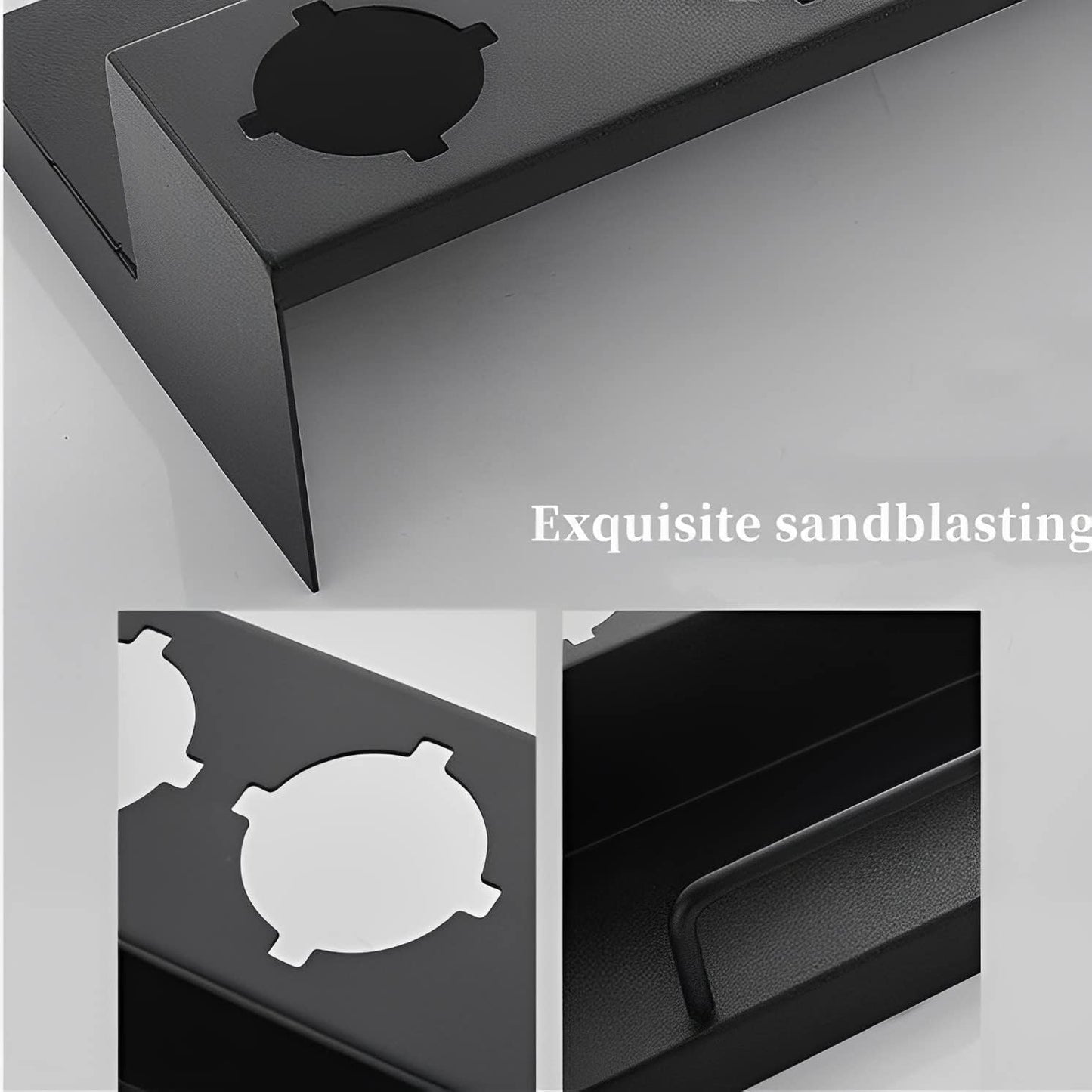 Supporto per Montaggio a Parete per Dyson Airwrap Accessori per Arricciacapelli Portaoggetti Con Adesivo per Casa Bagno Lega Di Alluminio Organizzatore Nero