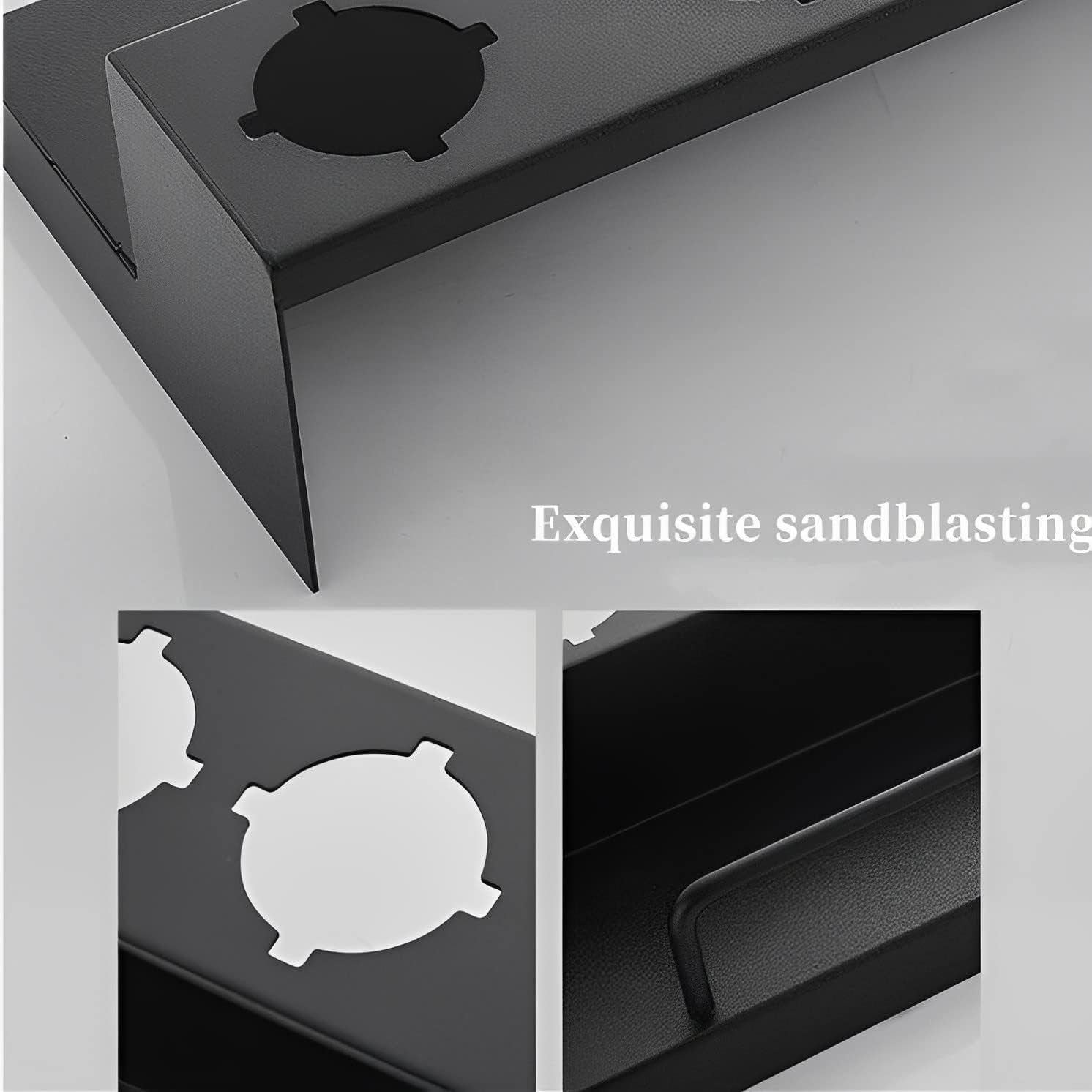 Supporto per Montaggio a Parete per Dyson Airwrap Accessori per Arricciacapelli Portaoggetti Con Adesivo per Casa Bagno Lega Di Alluminio Organizzatore Nero