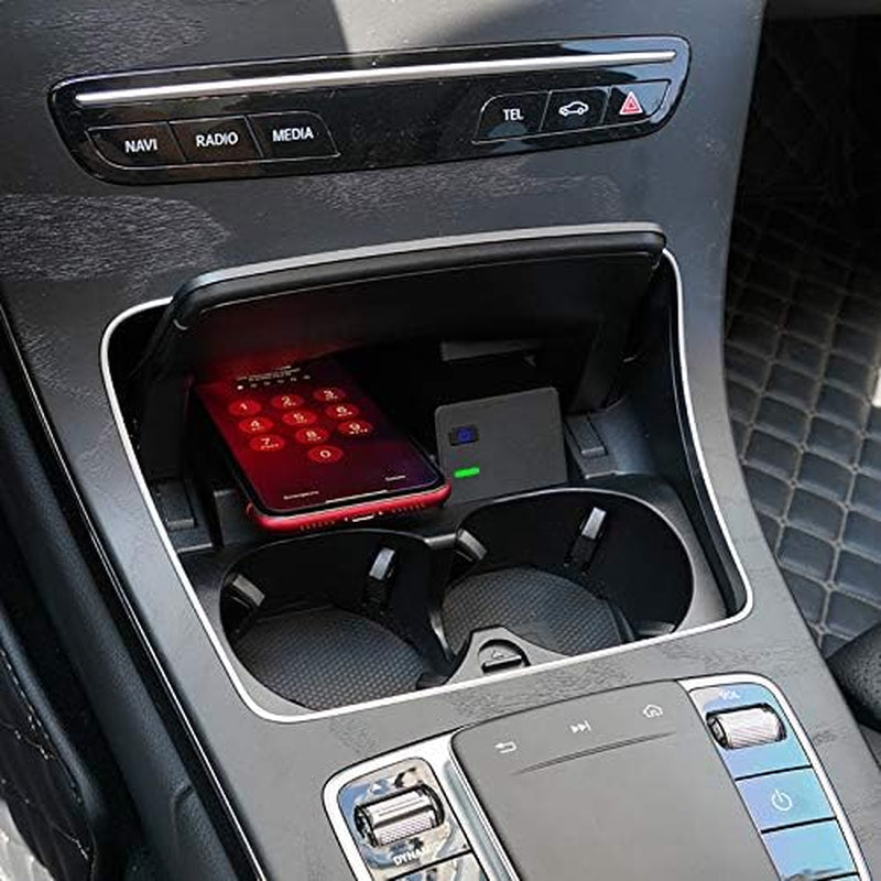 Caricabatterie Wireless per Cellulare Da Auto, Adatto per Mercedes-Benz W177 W247 W205 W212 W213 T-Model S205 S212 S213 Coupe C205 C207 C238 Cabrio A207 A238 (W205 S205 C205 5(BJ 20) 15-21) Modello A