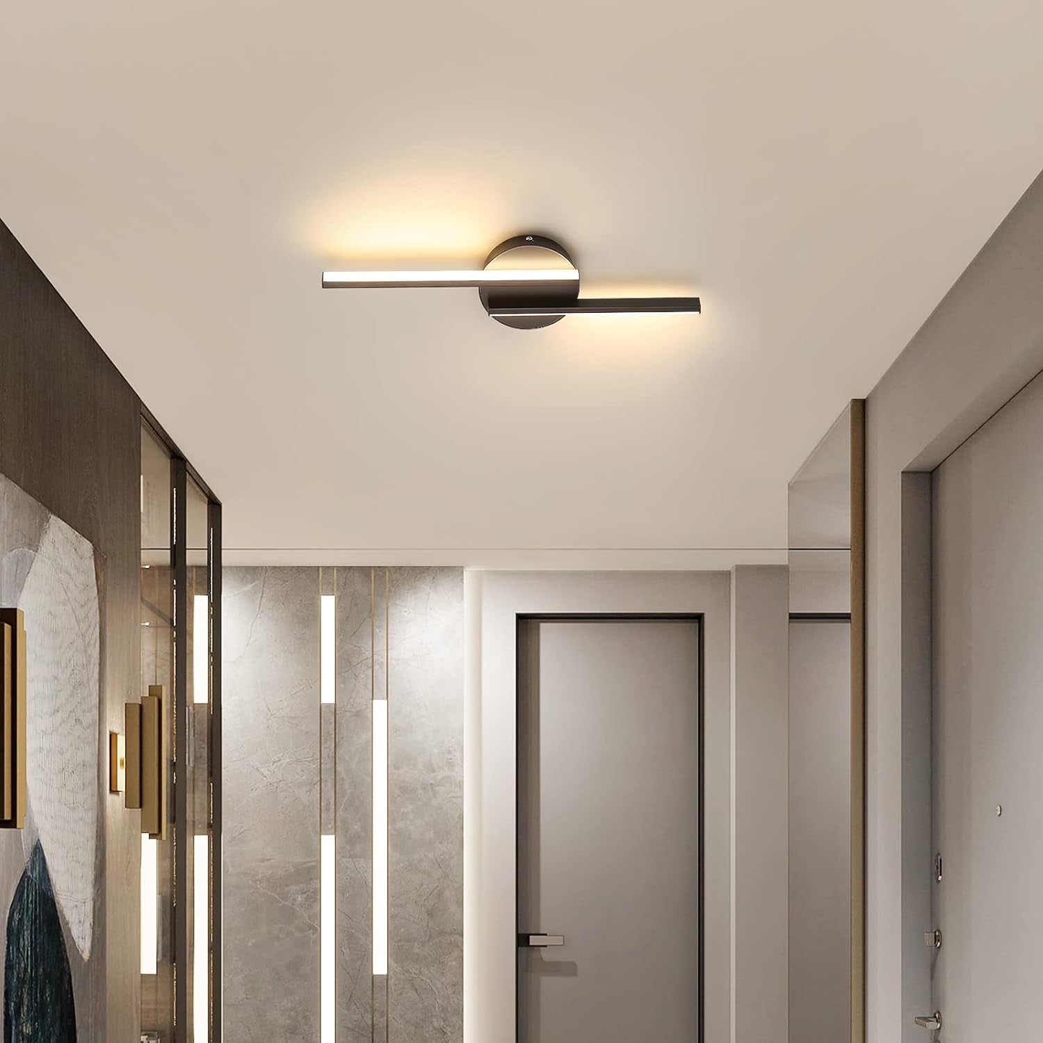 Applique Da Parete Interno, 16W Lampada LED Moderno, 1800LM per Soggiorno Camera Da Letto Corridoio Scale Luce Notturn 3000K Bianca Calda