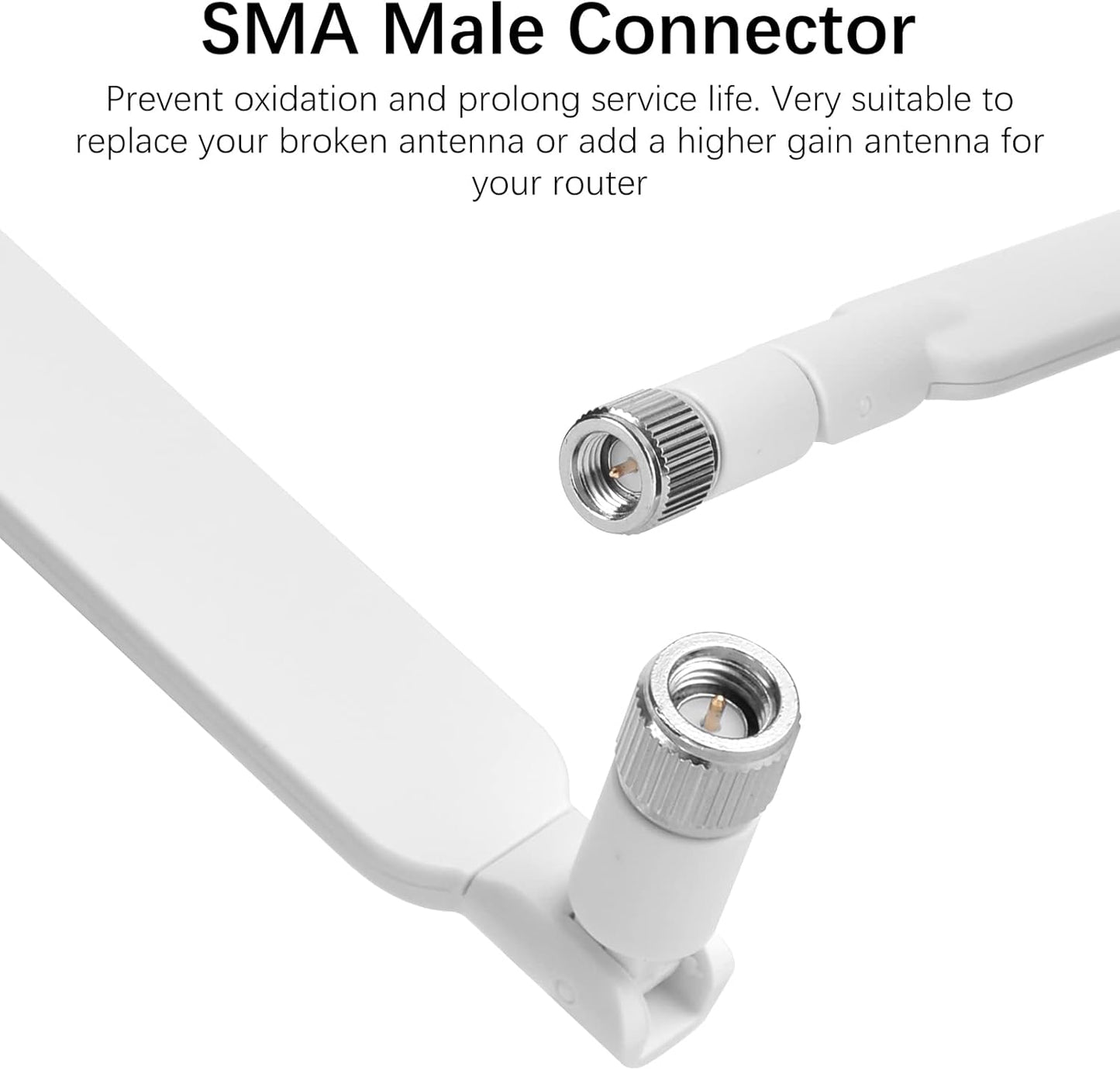 Antenna 4G LTE SMA Maschio 10Dbi 19Cm Wifi Omni Direzionale Amplificatori Di Segnale per Tim Vodafone Huawei ZTE 4G Router Modem Gateway Cellulare Telecamera, 2 Pacchi