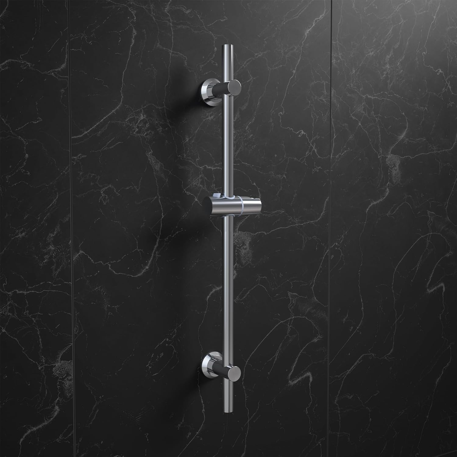 Colonna Doccia Barra Doccia 70Cm in Acciaio Inox, Set Asta Doccia Saliscendi Cromata Con Supporto per Soffione Doccia E Fissaggi a Parete Variabili per Adattarsi Ai Fori Esistenti