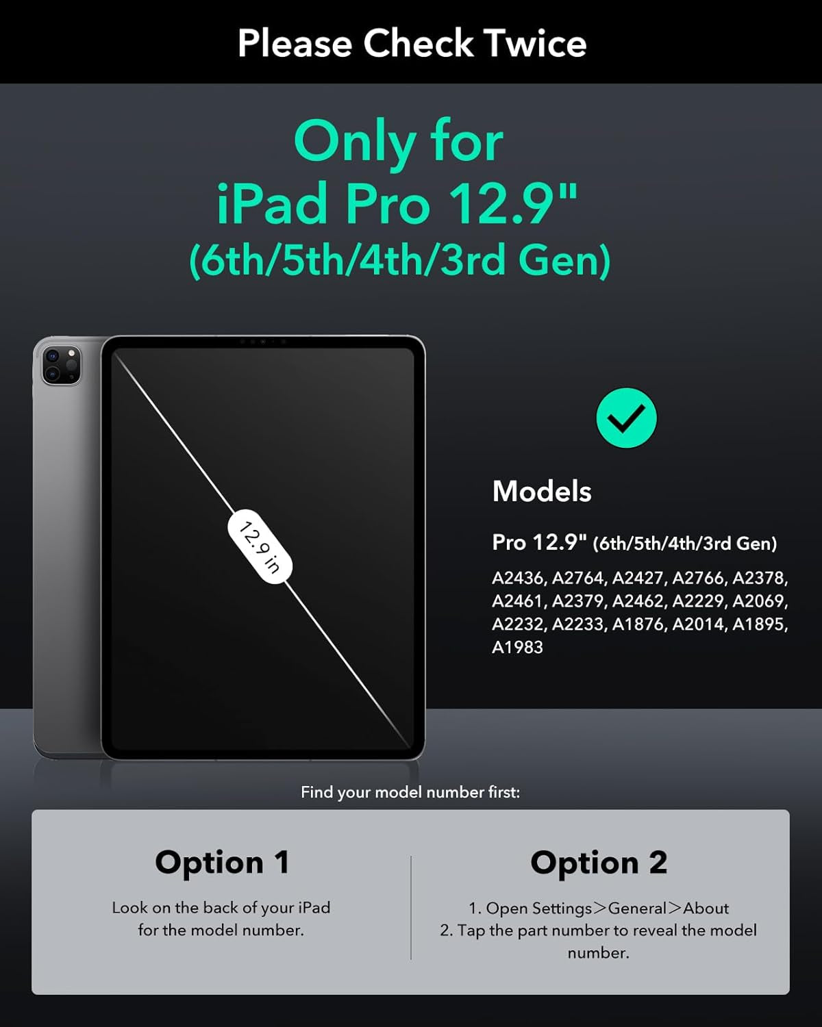 Pellicola Protettiva per Ipad Pro 12,9 (2022/2021/2020/2018), Vetro Temperato, Protezione per Lo Schermo Con Supporto per L’Applicazione, Antigraffio, Chiarezza HD, 2 Pezzi
