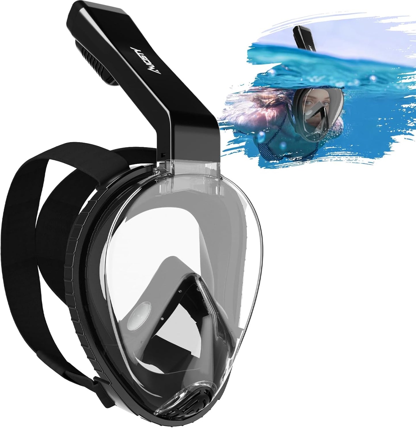 Maschera Da Snorkeling per Adulti | Protezione Contro La CO2 | Maschera Completa per Lo Snorkeling | Set Alternativa | Maschera Integrale per Snorkeling per Adulti