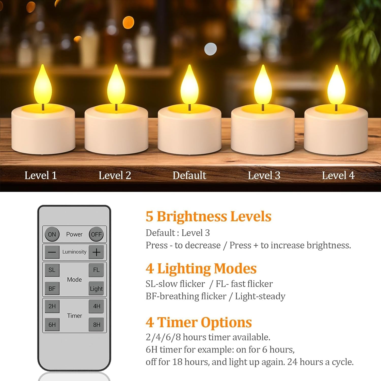 AONELAS  Rechargeable Flameless Candles with Remote,12 Packs Battery Operated Fake LED Tea Lights Candles Flickering Gift Set for Birthday Halloween Christmas Table Party Decorations Home Indoor