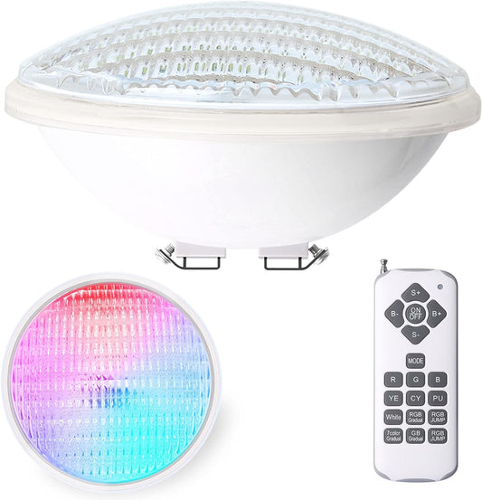 40W Luce per Piscina PAR56 RGB Illuminazione a LED per Piscina Impermeabile IP68 Faretto per Piscina 12V DC/AC Luci Subacquee Con 7 Colori Regolabili 12 Modalità Di Illuminazione