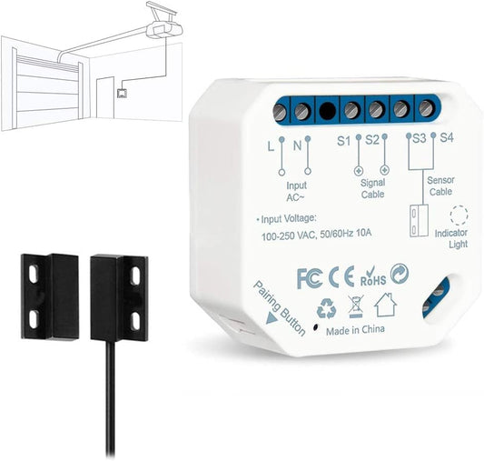 Apriporta Wifi Smart per Garage , Controllo App Smart Life, Controllo Vocale Con Alexa E Google Home, Senza Hub
