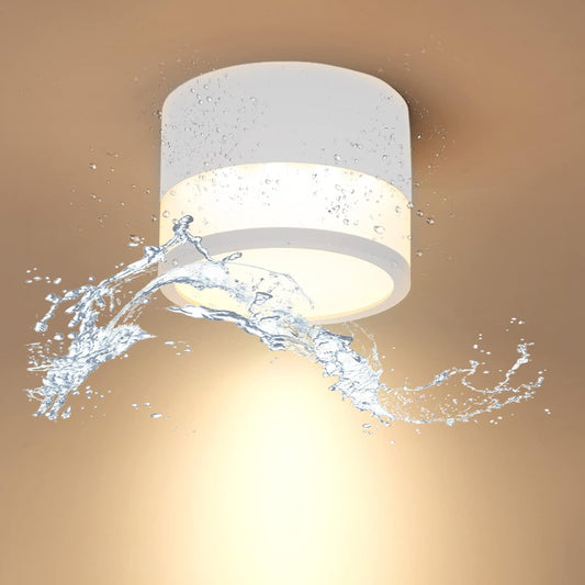 Faretti LED Da Soffitto 12W IP65 Faretto Lampadario 3000K Faretto Plafoniera Ø10Cm Bianco Caldo Faretti Da Soffitto Bianco Spot Alluminio per Bagno Soggiorno Cucina Corridoio