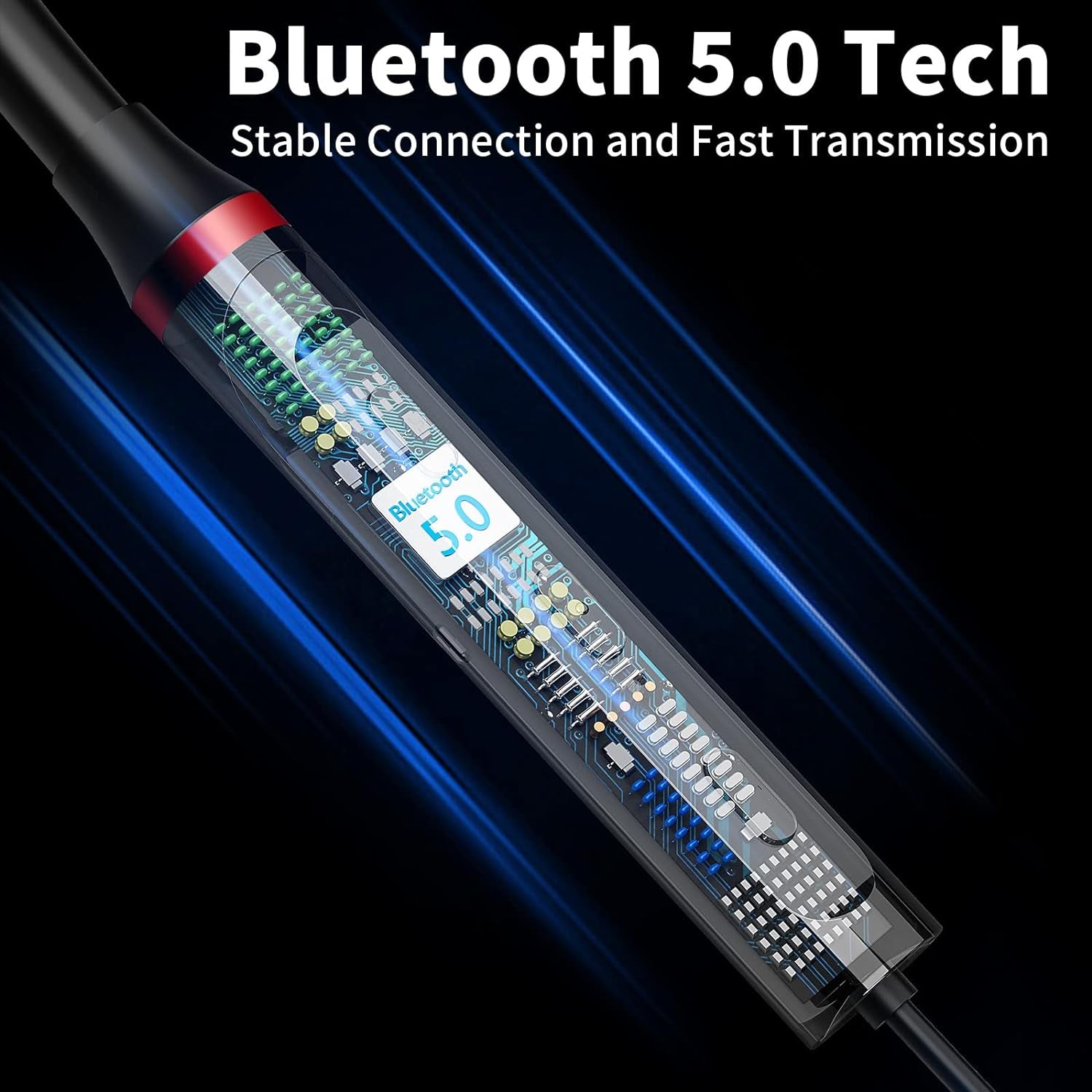 Cuffie Bluetooth Con Cavo per Samsung A54 5G S24 S23 Ultra Iphone 15 Pro Pixel 8 7A Mi 14, Archetto Senza Fili, Auricolari Stereo Con Microfono per Corsa, Palestra, Traning, Sonno