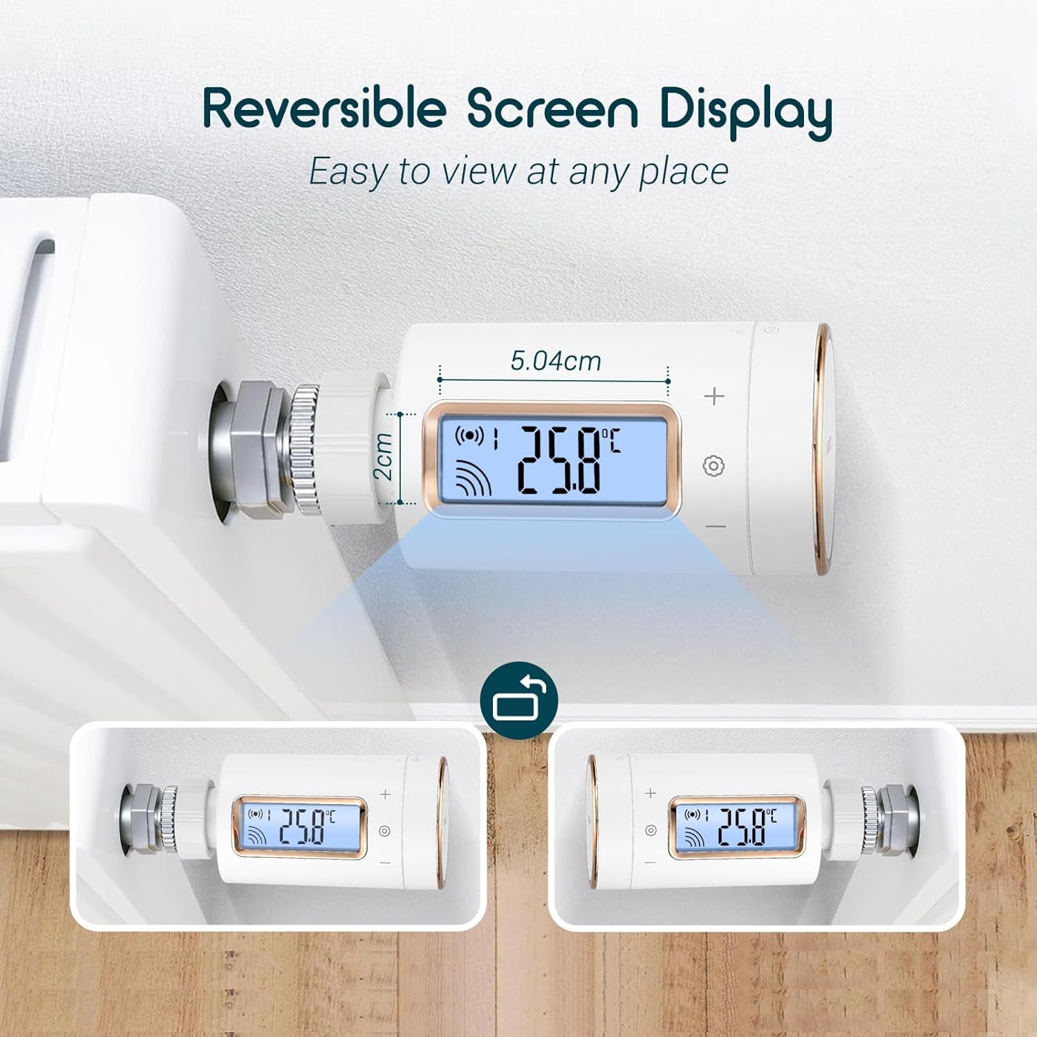 Valvole Termostatiche Wifi,Irc-Rw1 Termostato Smart Con Gateway LCD Display,Gestione Smart Del Riscaldamento via App,11 Periodi Di Tempo,Termostato Wifi per Camera Da Letto,Bagno