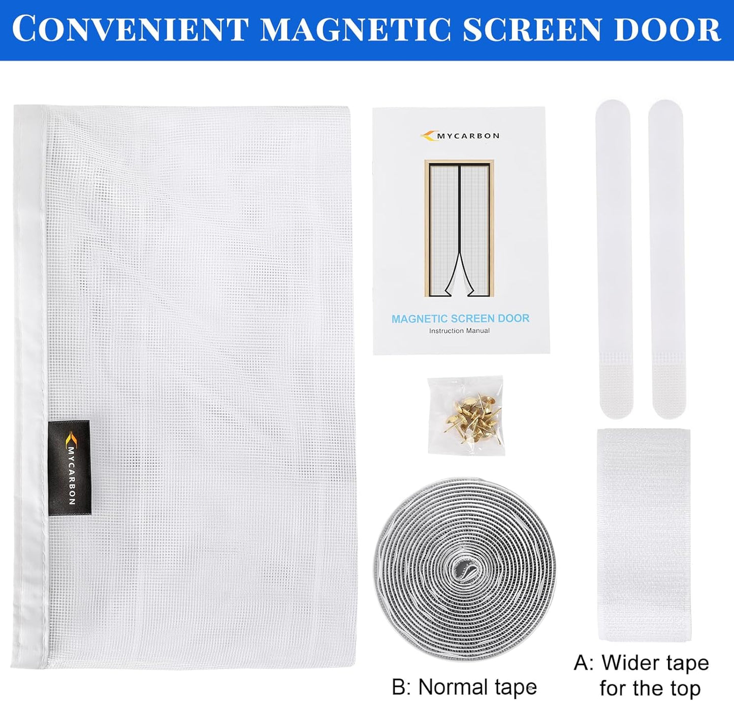 Zanzariera Magnetica Porta Finestra Doppia Adesione Magneti Potenti Tenda Magnetica Anti-Zanzare Con Lacci Laterali(90X210 Bianco)