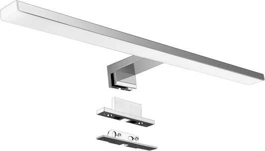 Lampada Specchio a Led/Lampada Specchio Bagno 10W 820Lm 40Cm Bianco Neutro 4000K,IP44 230V,Lampada LED Armadio in Acciaio Al Nichel-Cromo,Lunghezza Prodotto:400Mm