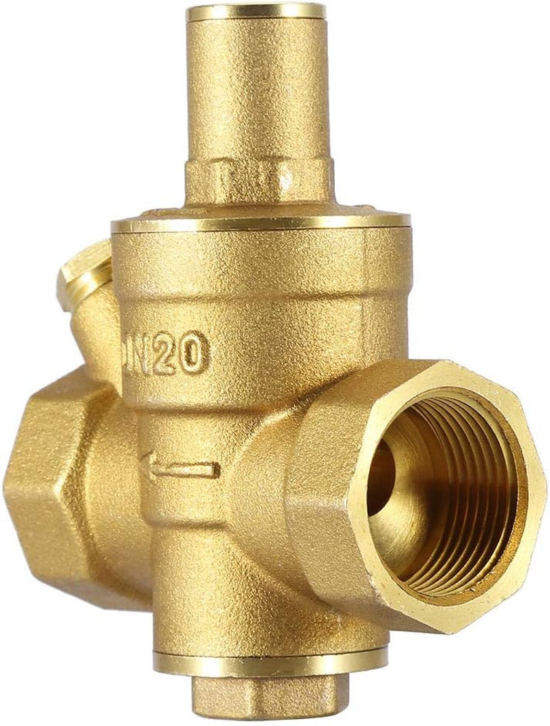 Riduttore Di Pressione Acqua, DN20 3/4" 1.6Mpa Regolatore Di Pressione Dell'Acqua in Ottone Riduttore Di Pressione