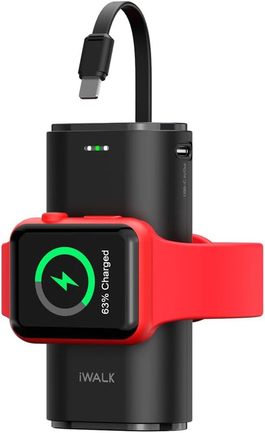 Power Bank Apple Watch 9000Mah, Batteria Esterna per Cellulare Con Cavo Incorporato Compatibile Con Apple Watch Series 8/7/6/Se/5/4/3, Iphone 14/14 Plus/14 Pro/14 Pro Max/13/12/11/Se/Xr/8/7/6S