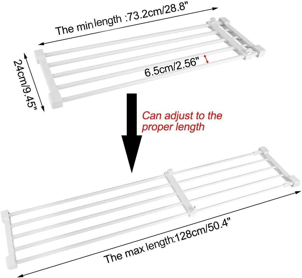 Mensola Estensibile Ripiani per Armadio Interno Regolabili Divisorio per Ripiani Scaffale Parete Regolabile Armadio Ripiano Telescopico per Guardaroba Separatore, per Guardaroba, Cucina, Bagno