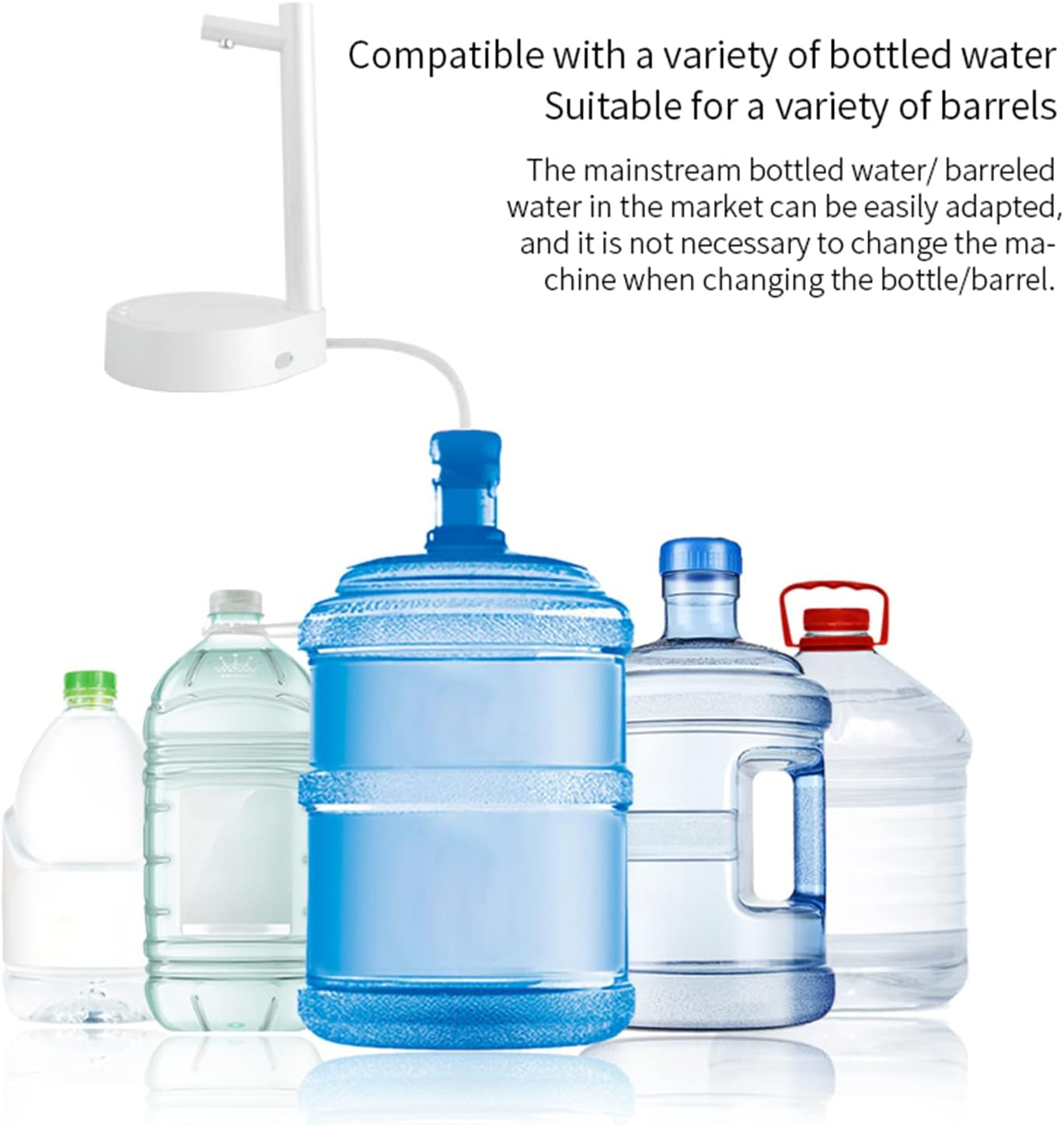 Erogatore Elettrico Da Tavolo Di Bottiglie D'Acqua,Pompa per Acqua Potabile Portatile Dell'Erogatore Automatico D'Acqua Usb,Pompa per Bottiglie D'Acqua Da Tavolo (Blu)