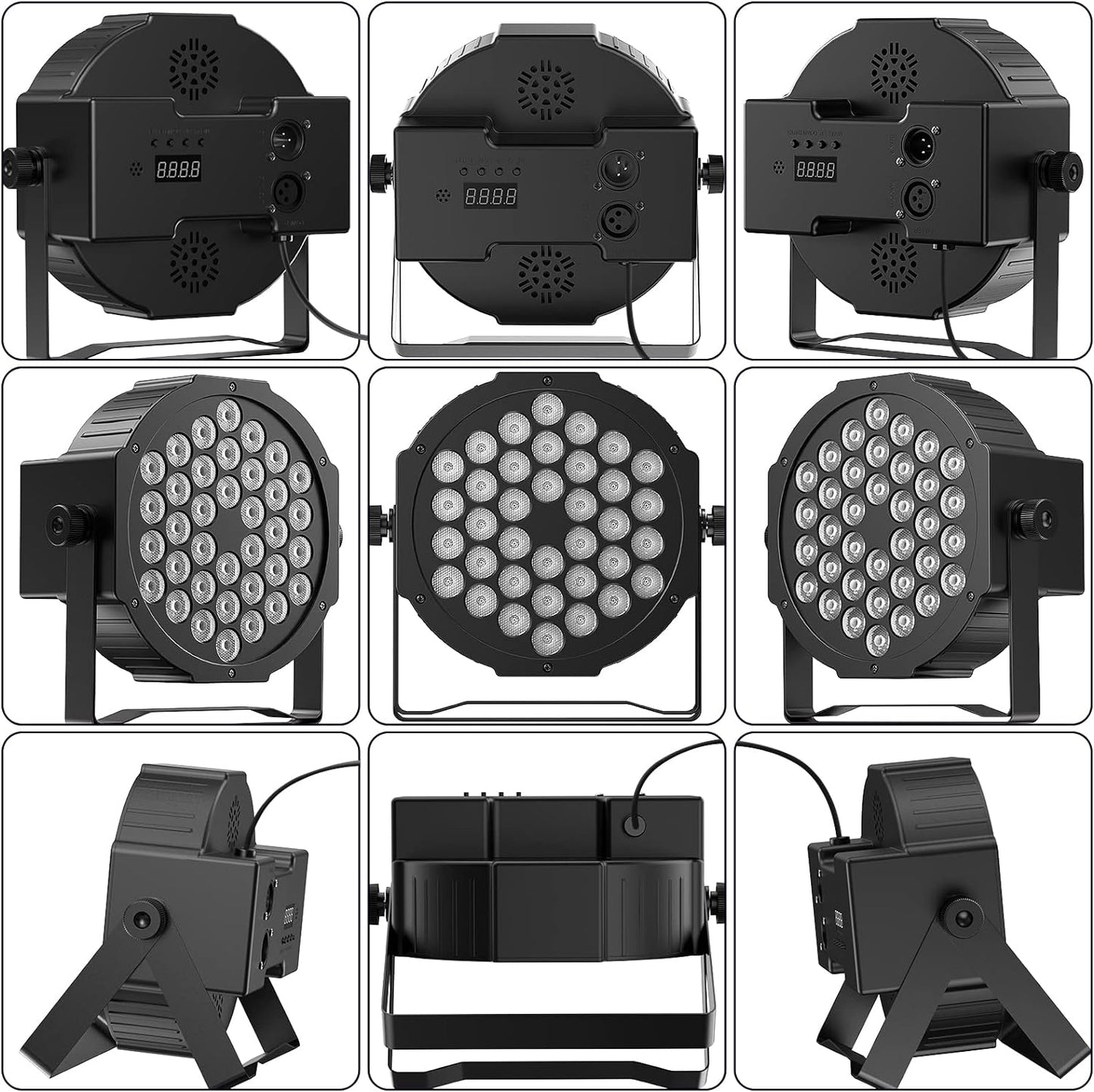 Luce Nera Da Palcoscenico per Feste, 36 LED per Discoteca, Luce Nera per Feste Di Halloween, Luce Nera per Interni, Esterni, Matrimonio (1 Confezione)