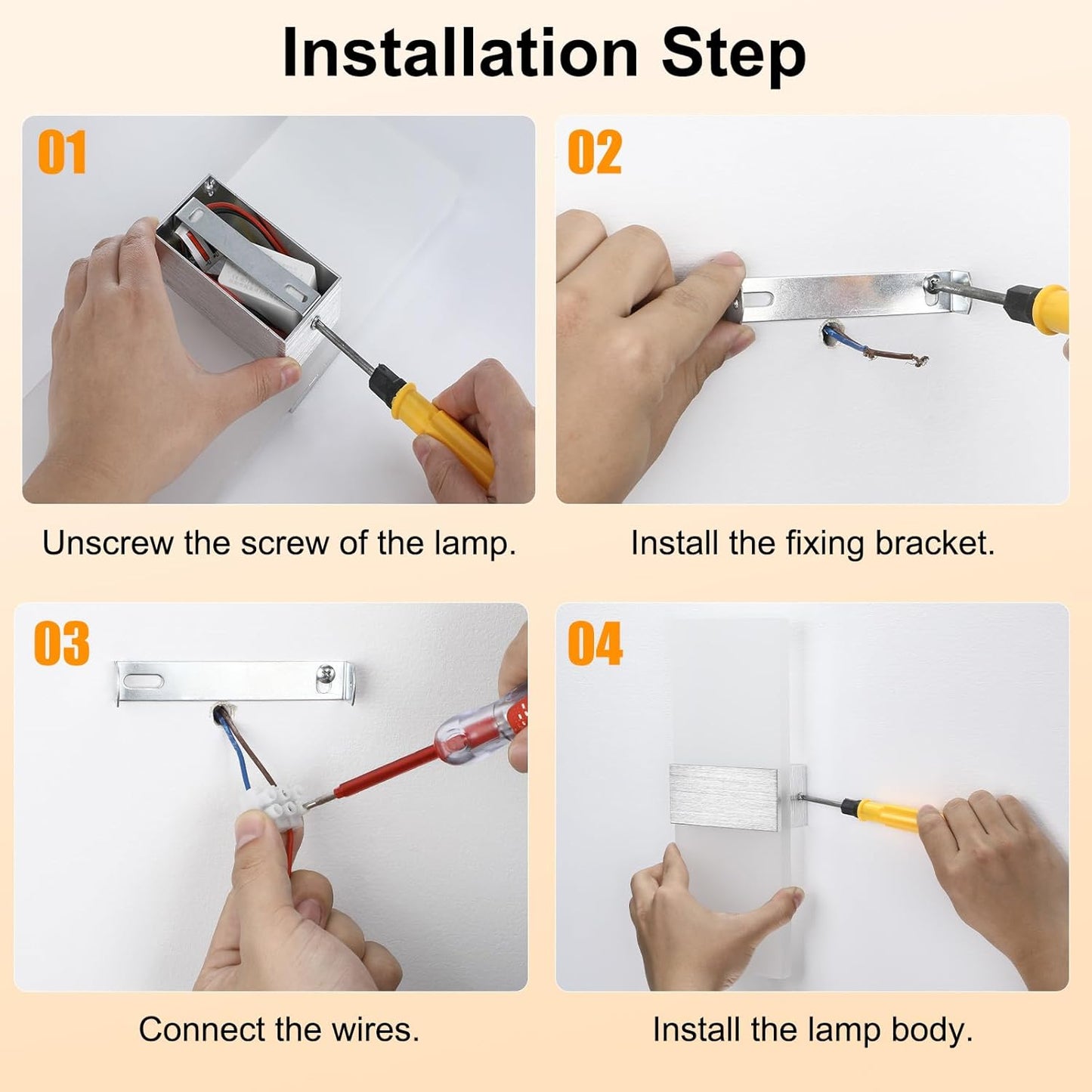 Applique Da Parete Interno, LED Moderno Lampada Da Parete, 12W 3000K up down Illuminazione Da Parete per Camera Da Letto Corridoio Soggiorno Scala (Bianco Caldo)