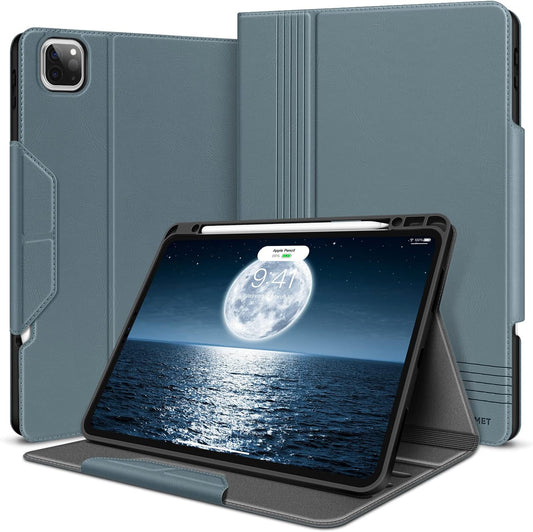 HOLIMET Custodia per Ipad Pro 12.9 2022 6 Generazione, 2022/2021/2020/2018 (6A/5A/4A/3A Gen) Ultra Smart Cover Con Pencil Holder per Pencil 2, Auto Svegliati/Sonno Case per Ipad Pro 12.9 Pollici, Blu