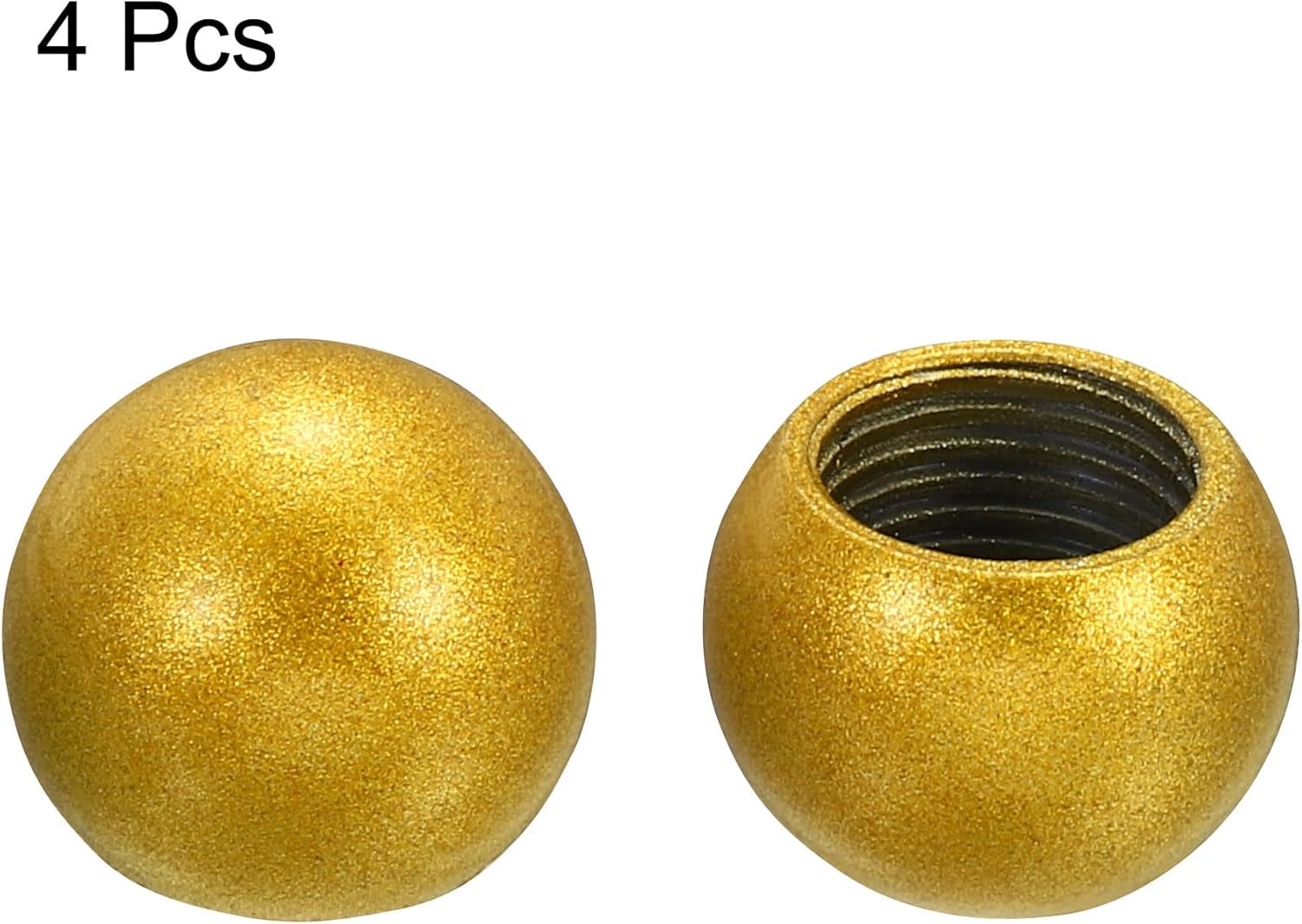 Confezione da 4 pomelli portalampada M10 diametro 15 mm Accessori con filettatura interna color oro