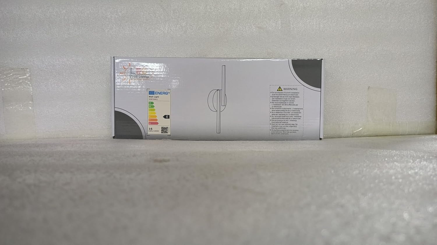 Applique Da Parete Interno LED, 16W Lampada Da Parete Moderno, Luce Fredda 6500K Lampada a Muro per Camera Da Letto Soggiorno Corridoio Scale