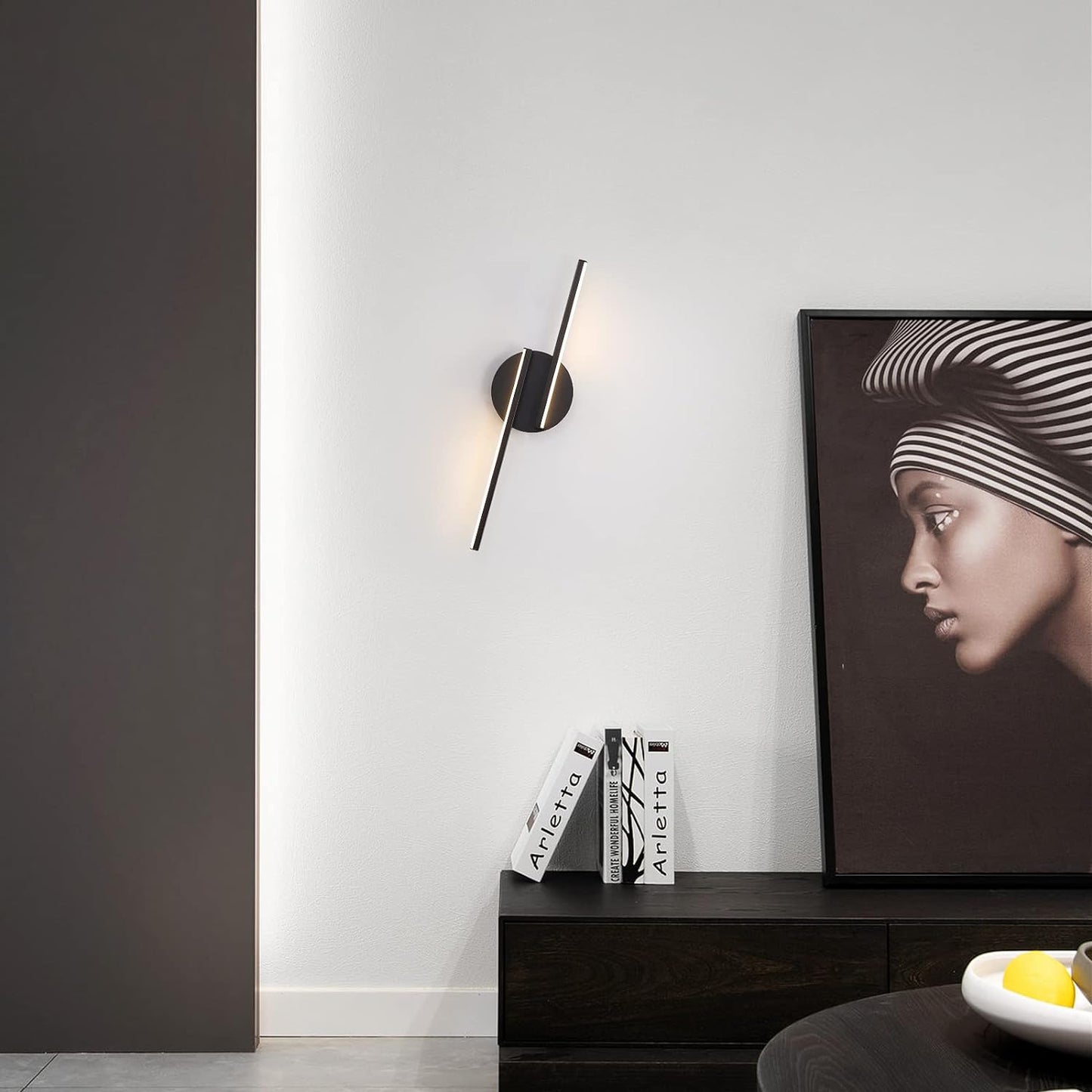 Applique Da Parete Interno, 16W Lampada LED Moderno, 1800LM per Soggiorno Camera Da Letto Corridoio Scale Luce Notturn 3000K Bianca Calda