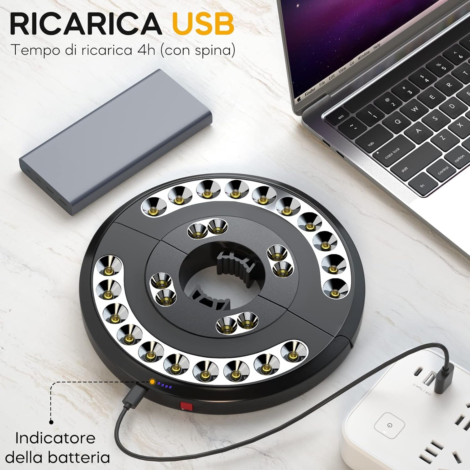 Luce per Ombrellone,  Luci Ombrellone Esterno Lampada Da Giardino Con USB Ricaricabile 3 Modalità Di Illuminazione per Giardino Esterno Terrazzo Piscina