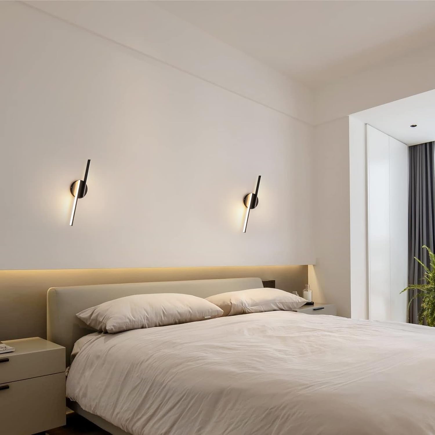 Applique Da Parete Interno, 16W Lampada LED Moderno, 1800LM per Soggiorno Camera Da Letto Corridoio Scale Luce Notturn 3000K Bianca Calda