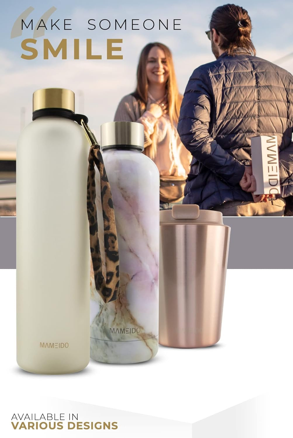 Bottiglia Acqua 1 Litro - Borraccia Plastica Tritan a Tenuta Stagna, Senza BPA - Bottiglia Motivazionale Con Orario (Rosé Quartz, 1L)
