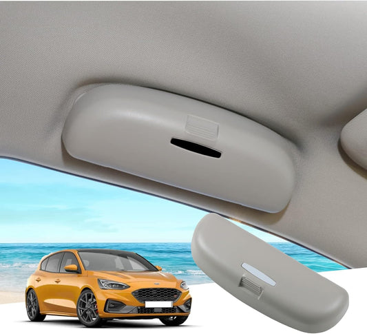Fo-Rd Focus MK4 ST Line 2018-2024 2025 Porta Occhiali Da Sole per Auto, Focus 2023 Organizer, Compatibile Con Accessori Ford Focus MK4 (Grigio)