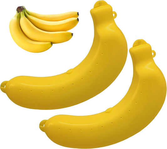 2Pcs Porta Banana,Protettiva Frutti Banana,Box Banana,Scatole per Banane,Contenitori per Banane,Porta Frutta Universale Banana,Porta Banana Plastica,Grandi Contenitori per Banane,Per Lavoro,Scuola