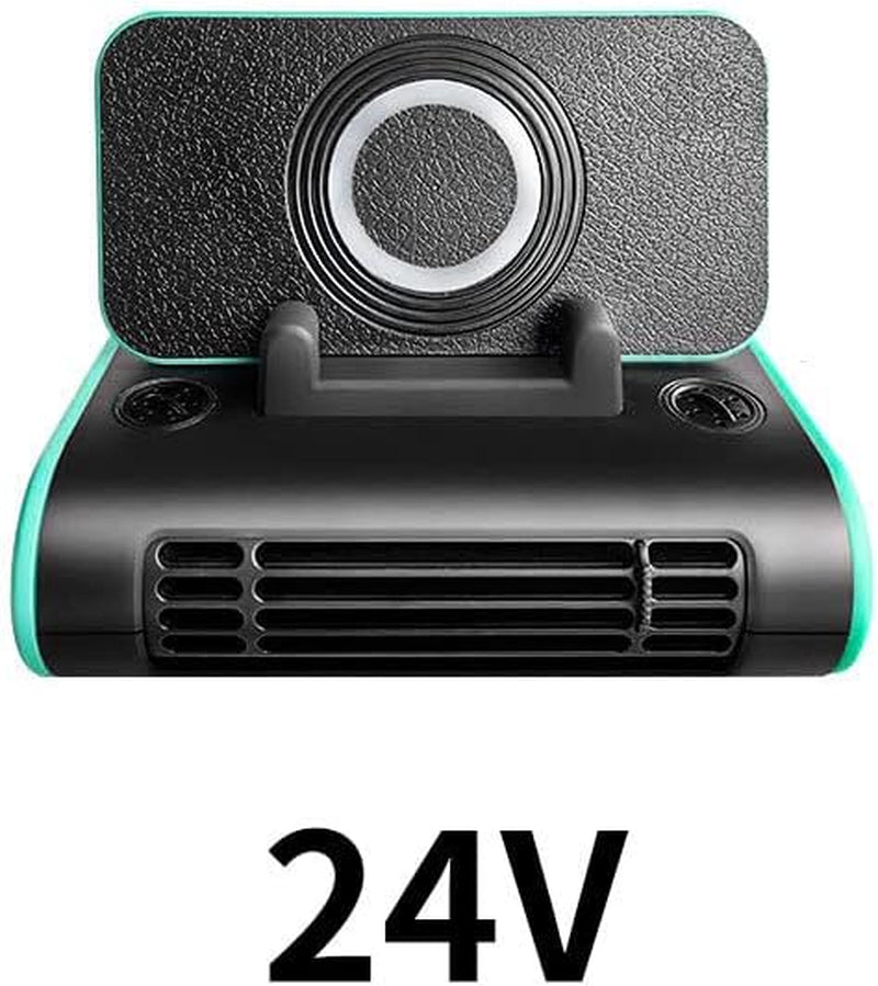 Ventilatore per Auto 24V, Ventilatore per Auto Creativo Vento Forte Quattro in Uno Piccolo Ventilatore Freddo Con Supporto Di Ricarica Wireless, Viene Fornito Con Aromaterapia, per Camion SUV