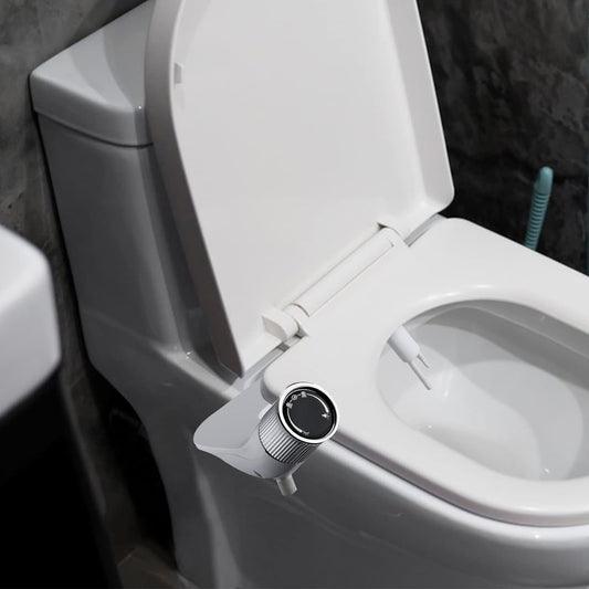 Inserto per Bidet per WC, Non Elettrico, Bidet, Sedile WC Bidet, Doppio Ugello Autopulente, Pulizia Anteriore E Posteriore per Acqua Fredda E Pressione Dell'Acqua Regolabile