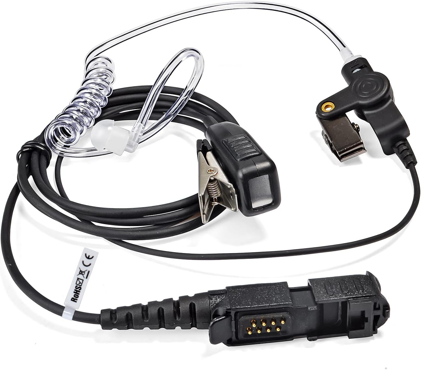Auricolare Compatibile Con Motorola Multi-Pin Radio DP2000 DP2400 DP2600 DP3441 DEP550 XPR3300 MTP3250 Xir P6600 Walkie Talkie, Con Microfono, Tubo D'Aria Acustico Nascosto (Tipo 1)