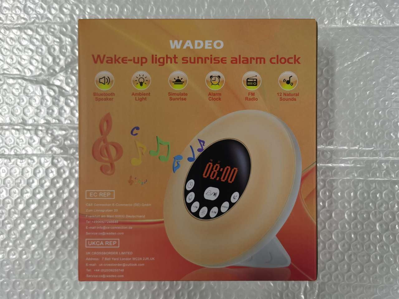 Wake up Light, Sveglia Alba Con Interruttore a 6 Colori E Radio FM, Sveglia Luce Con Suoni Della Natura Multipli, Controllo Touch E Funzione Snooze