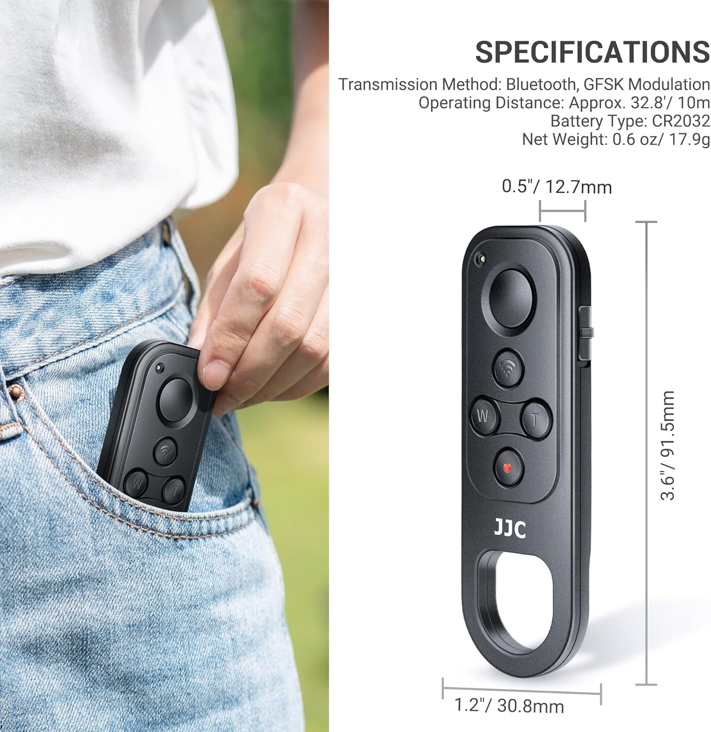 Telecomando Wireless Bluetooth per Fujifilm X100VI X-S20, X-H2S, X-H2, X-T5, X-T4, X-T3, X-T30 II, X-T30, X-S103 – Sostituisce per Treppiede FUJI TG-BT1