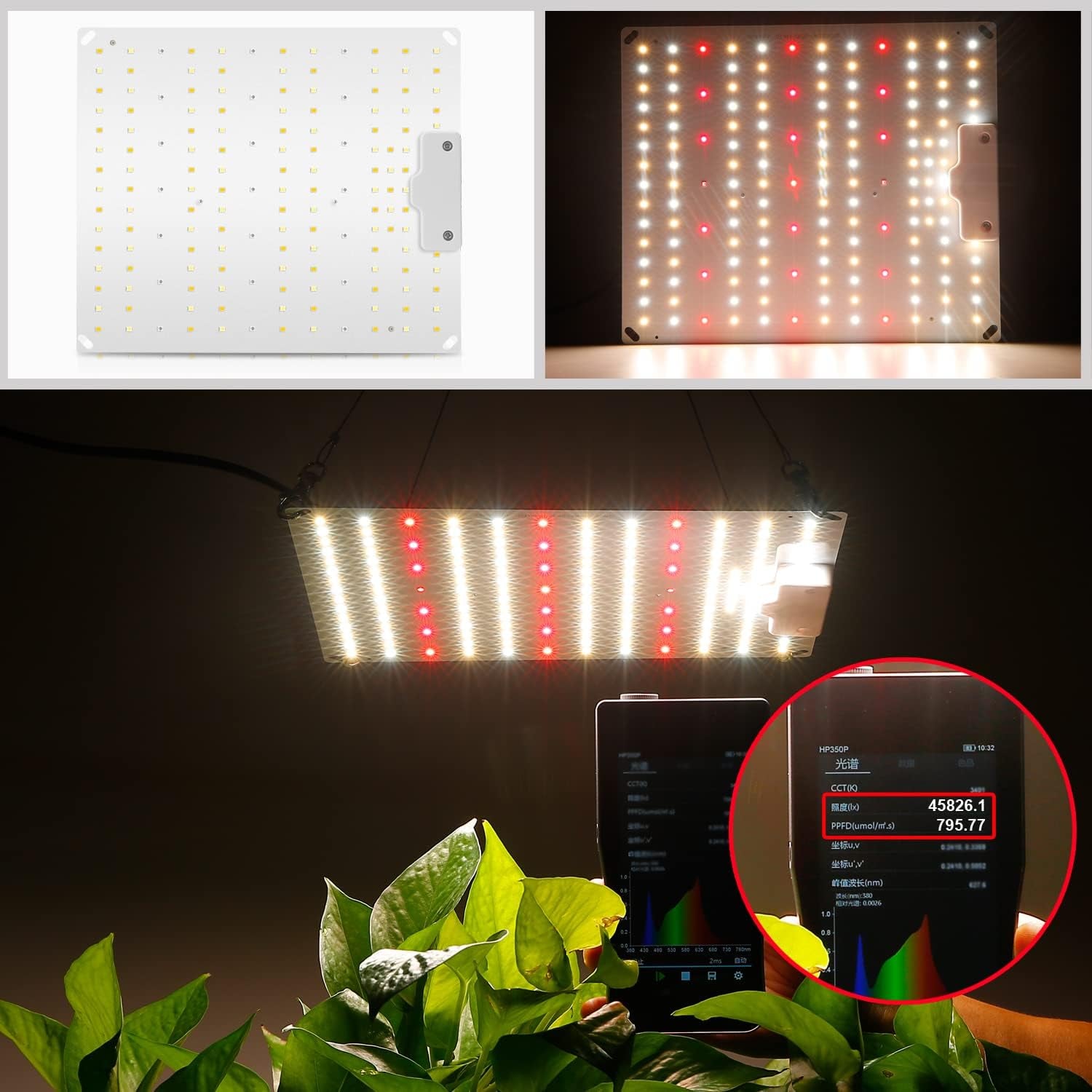 2023 Lampada per Piante, 500W LED Lampada per Piante Con IR, Lampade per Coltivazione Indoor Spettro Completo LED Coltiva Luce Piante Indoor Verdure E Fiori (3000K 5000K 660Nm 730Nm)