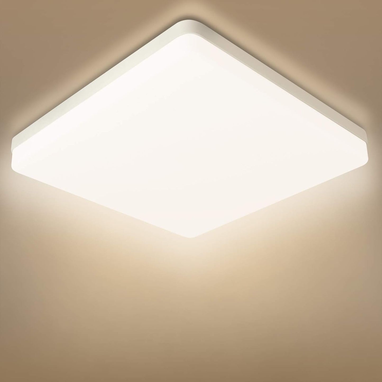 Plafoniera LED 48W 4320Lm Facile Da Installare Lampada Da Soffitto per Camere Da Letto Stile Moderno Salotti Cucina Bianco Naturale 4000K Quadrato Ø30*30 * 4CM