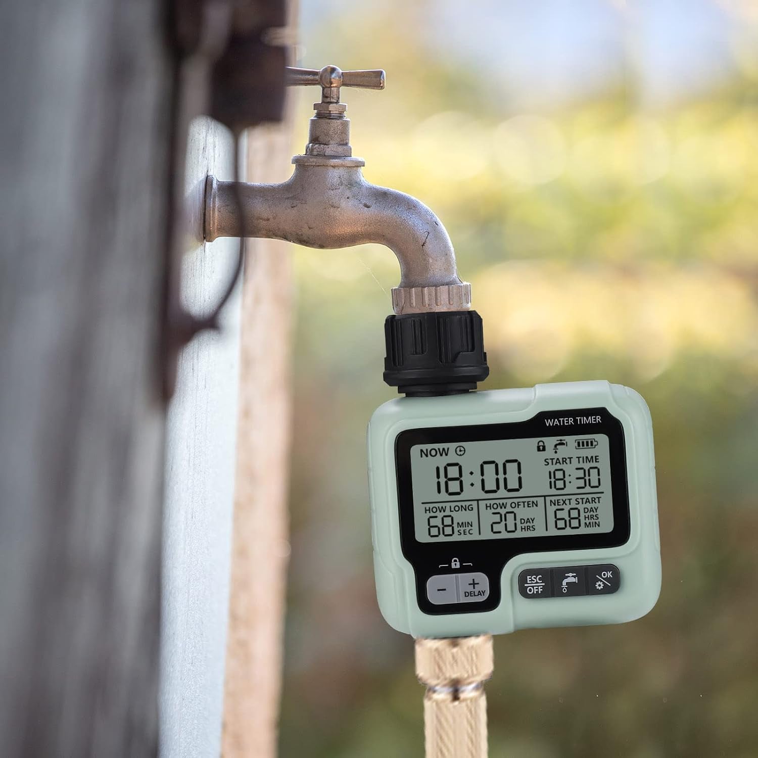 Irrigatore Giardino Timer per Irrigazione Giardino Computer Irrigazione IPX5 Timer Automatico Dell'Acqua Facile Controlla