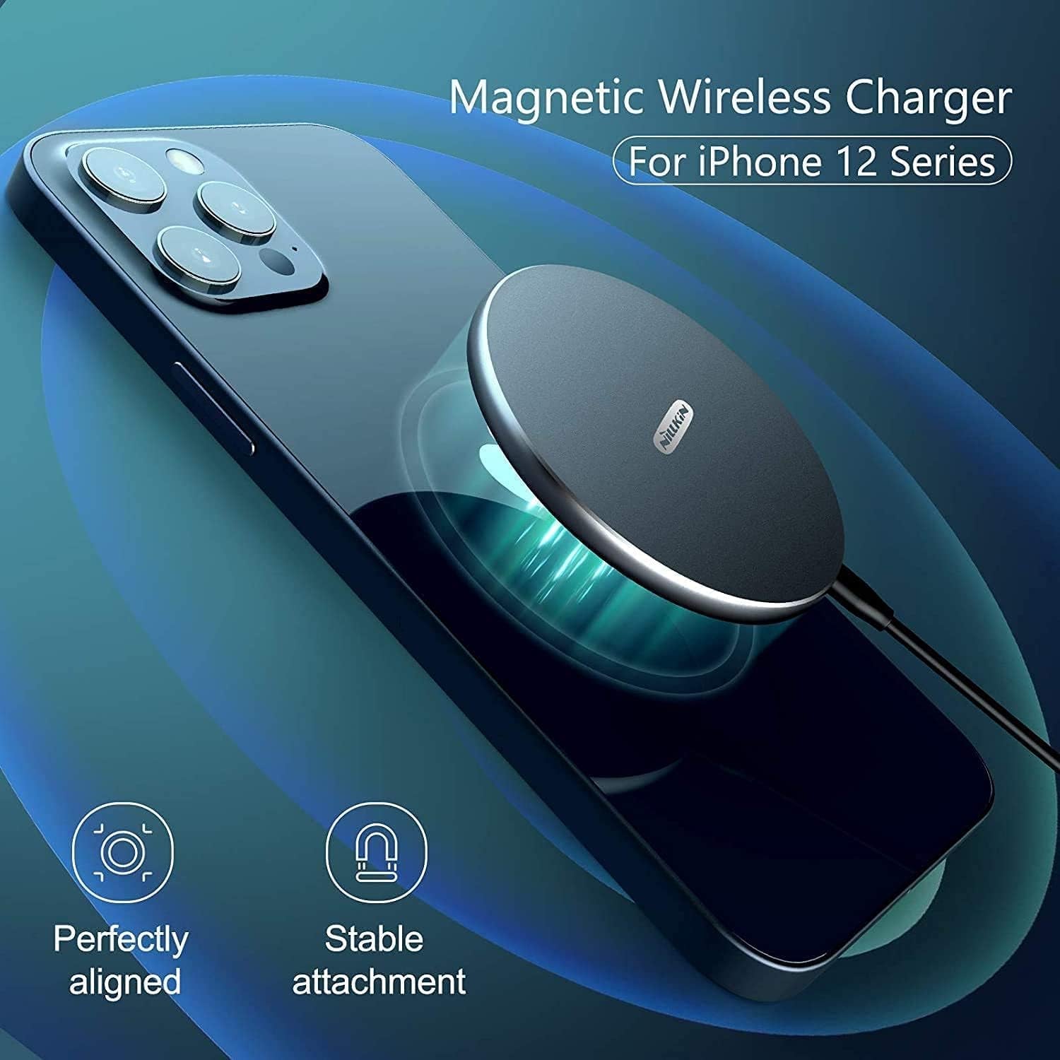 Compatibile Con Magnetic Mag Safe Caricabatterie Wireless Iphone 12 Pro Max/12 Pro/12/12 Mini, Airpods Pro – Magslim Caricabatterie Wireless