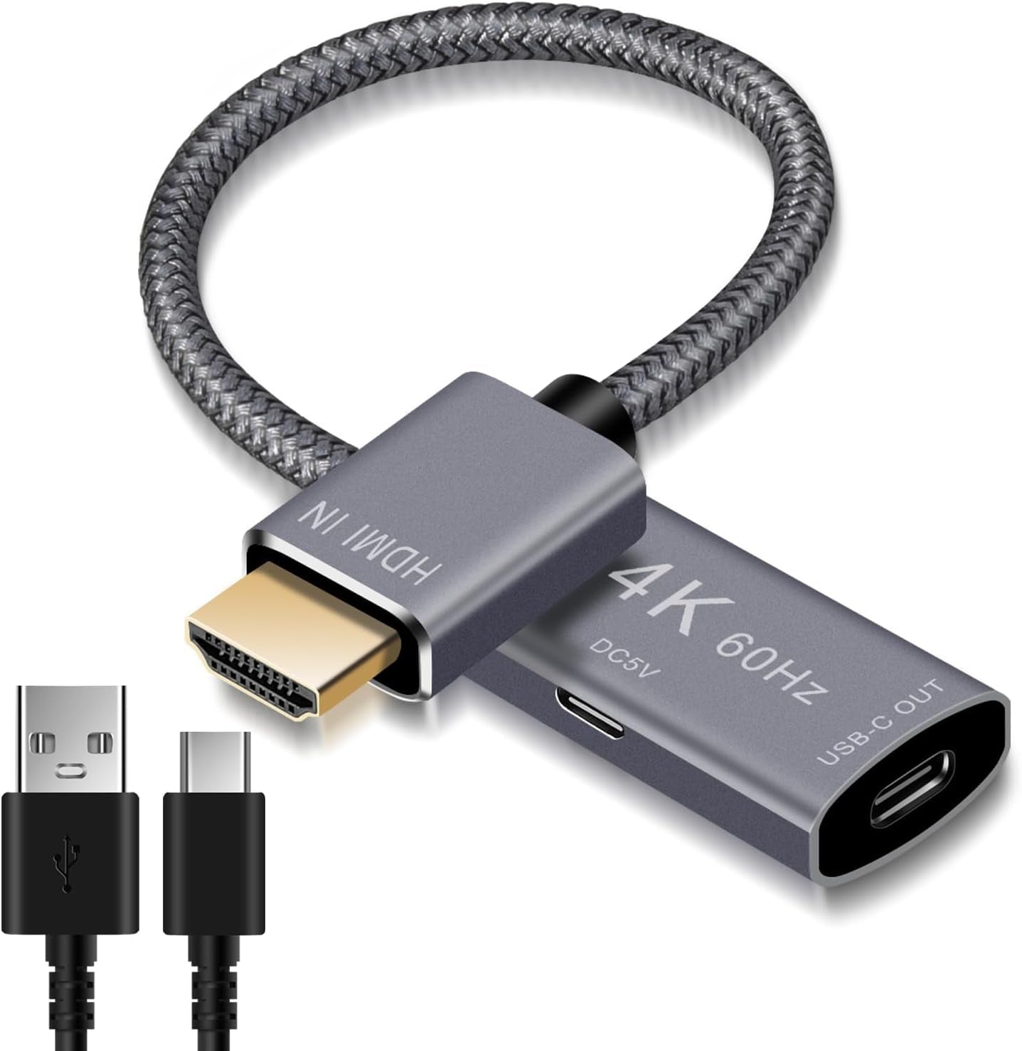 Adattatore Cavo USB-C Femmina a HDMI Maschio,Convertitore Ingresso USB Tipo C 3.1 a Uscita Hdmi,Adattatore 4K 60Hz USBC Thunderbolt 3 per Monitor,Macbook Pro,Mac Air,Chromebook Pixel