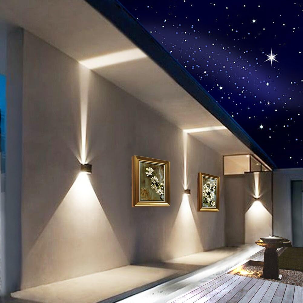 WZOED - Lampada Da Parete a Intensità Variabile, 12 W, per Interni, Impermeabile, Con Angolo Di Irradiazione Regolabile, IP65, Illuminazione a LED per Interni Ed Esterni