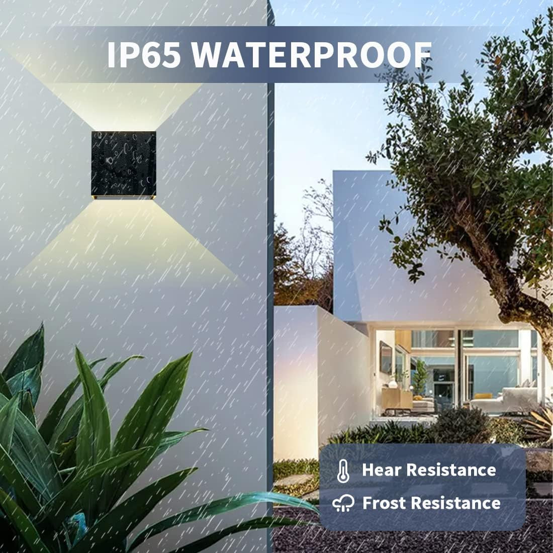 Applique Da Parete 12W per Uso Interno Ed Esterno Con Rilevatore Di Movimento,Applique Da Parete a LED IP 65 Impermeabili Soggiorno Con Angolo Del Fascio Regolabile,Esterno Bianco Caldo