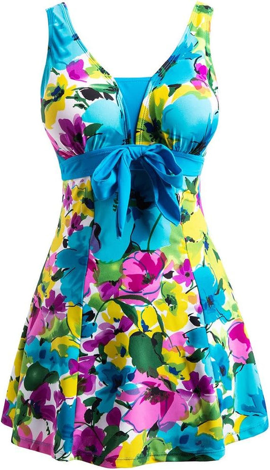 Costume Da Bagno Estate Taglie Forti Costume Intero Alta Vita Push up Swimsuit per Mare E Spiaggia Donna Un Pezzo