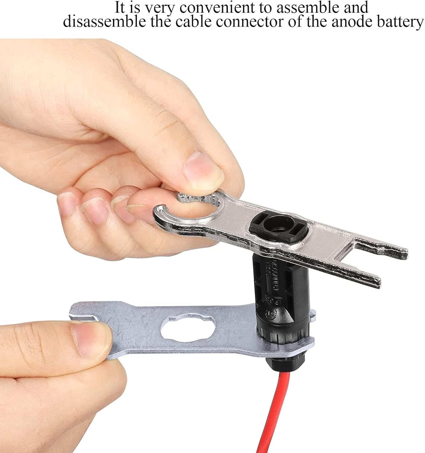 2 Pezzi Chiave per Connettori MC4, Chiave per Cavi Dei Pannelli Solari, Chiave per Cavi E Connettori Dell'Impianto Fotovoltaico, Strumento per Il Montaggio Dei Pannelli Solari Fotovoltaici (Argento)