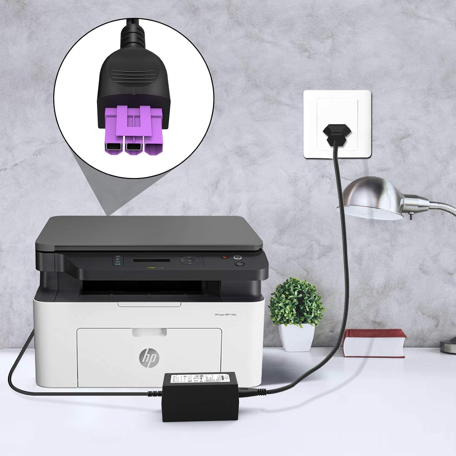 Cavo Di Alimentazione per Stampante 0957-2242 0957-2269 per HP Photosmart B109 B209 C4635 C4685, HP Deskjet F4180 All-In-One Printer Series CB584AR, CB584A