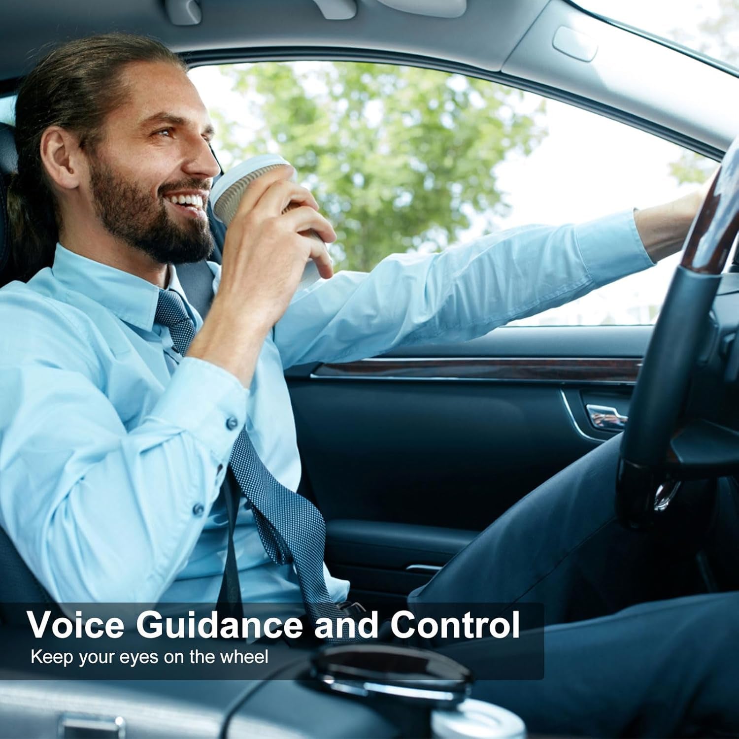 Kit Vivavoce Bluetooth per Auto, Portatile Kit Vivavoce Da Auto Con Accensione Automatica per Chiamate Vivavoce, GPS E Musica, Supporto Siri&Google, Microfono Integrato E Connessioni Multipoint