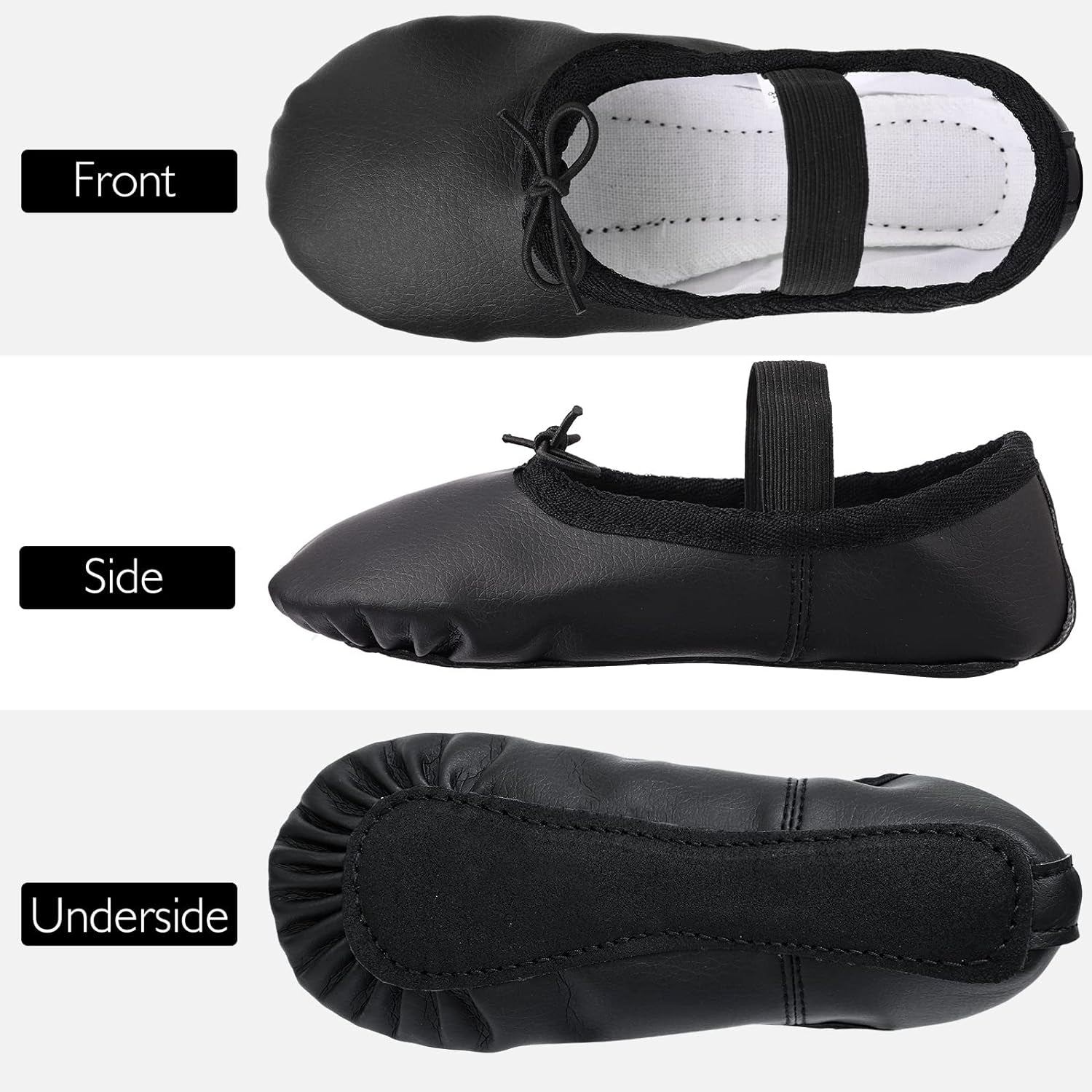 Scarpette Danza Classica Bambina Donna PU Pelle Scarpe Danza Ballo Suola Intera Scarpe Da Ballerina