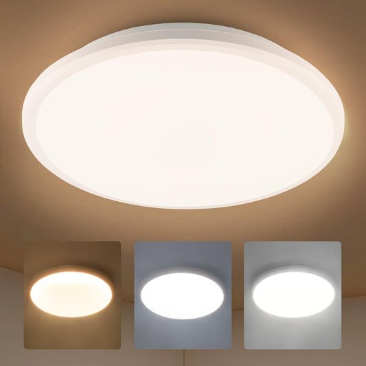 Plafoniera LED 36W, 3000K-6500K 3000LM Plafoniera LED Soffitto Dimmerabile, IP54 Impermeabile Plafoniera LED Con Telecomando Camera Da Letto Soggiorno Bagno Balcone Cantina Ø300*H40Mm
